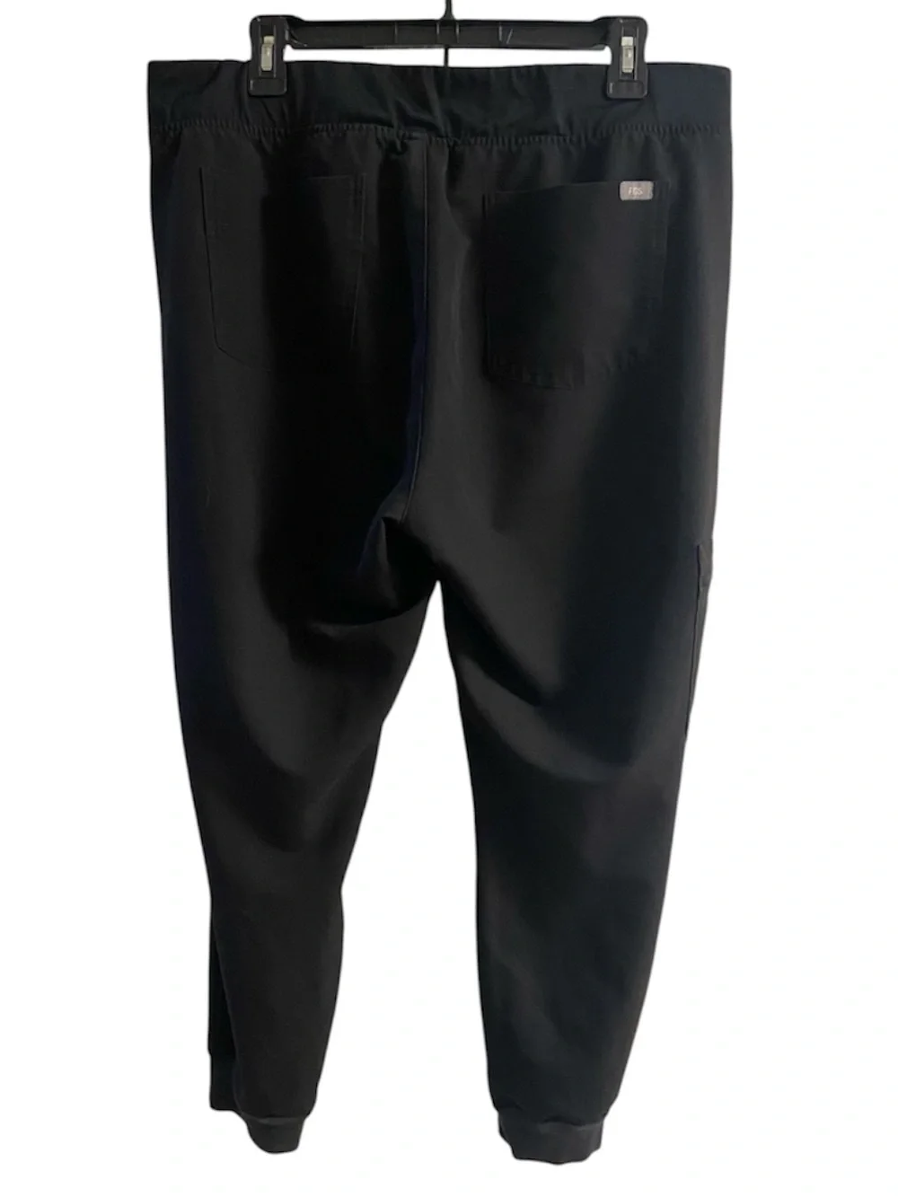 Figs Black Jogger Style Scrub Pants with grey Drawstring Cargo XLP